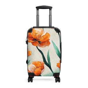 Wanderlust & Wildflowers Suitcase - Torba podróżna, bagaż podróżny, wyjątkowy dodatek podróżny, sprzęt na wakacje letnie, prezenty dla podróżników