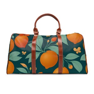 Weekend Bag, Lemon Blossom Waterproof Travel Bag for Travelers, Floral Duffle Bag, Overnight Bag, Carry On Luggage, Gym Bag, Floral