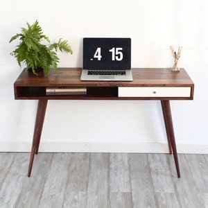 Mid-Century Modern Sofa Table Console Table Laptop Desk image 1