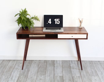 Mid-Century Modern Sofa Table Console Table Laptop Desk