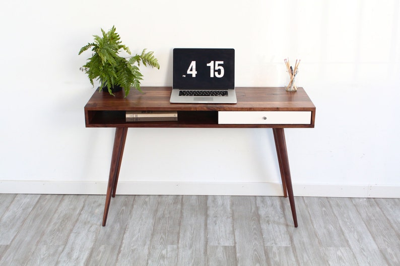 Mid-Century Modern Sofa Table Console Table Laptop Desk image 1