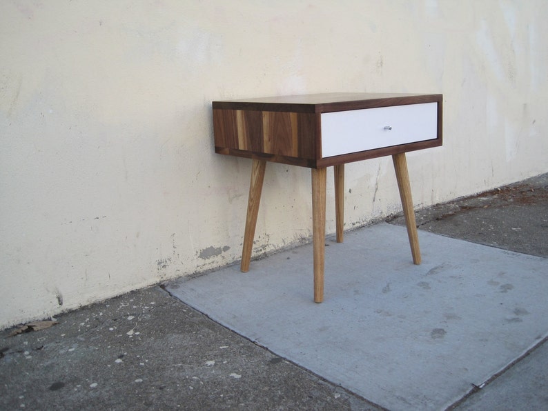 Mid-Century Side Table With Drawer image 4
