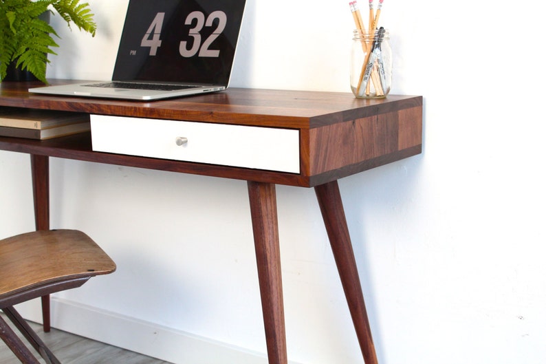 Mid-Century Modern Sofa Table Console Table Laptop Desk image 3