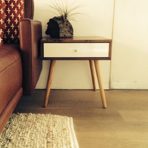 Mid-Century Side Table With Drawer image 1