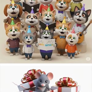 Cartão eletrônico de feliz aniversário
