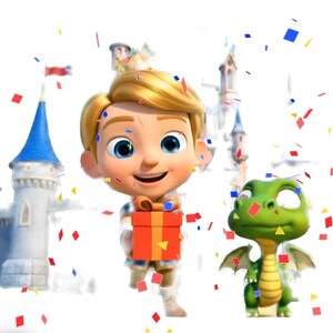 Little prince sends you his regards.  Animated e-card for kids