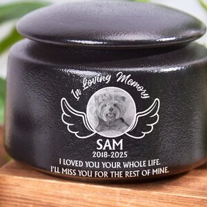 Personalized Pet Memorial Urn for Ashes, Dog Cremation Urn, Custom Pet Loss Keepsake, Pet Ash Holder, Dog Memorial Gift