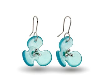 Bombay Flower Earrings - Light Blue