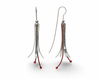 Blossom Earrings - Sterling Silver and Copper