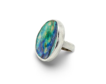 New Zealand Pāua Concave Ring