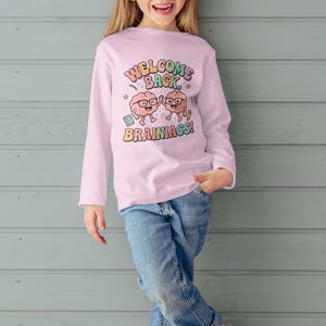 Genial camiseta de regreso a clases "Bienvenidos, Cerebritos" • Camiseta retro con letras de burbuja para el maestro • Divertida camiseta para el primer día de clases