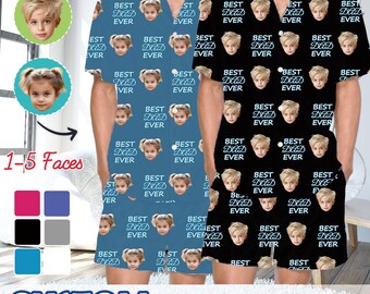 Pigiama personalizzato con foto per papà – Abbigliamento da notte personalizzato con foto