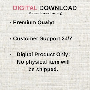 May include: A digital download graphic with the text "DIGITAL DOWNLOAD" in pink and black. The image lists "Premium Qualyti", "Customer Support 24/7", and "Digital Product Only: No physical item will be shipped."