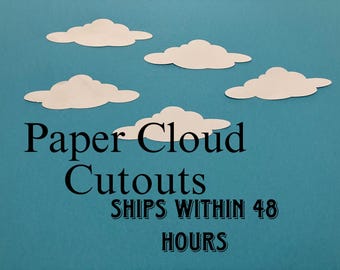 Laser Cut Paper Clouds – 3” Paper Cloud Cutouts for Scrapbooking, Journals, DIY Crafts & Party Decor (25/50/100 Pack)