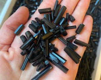 Black Tourmaline Bars, High Quality Natural Rough Stones