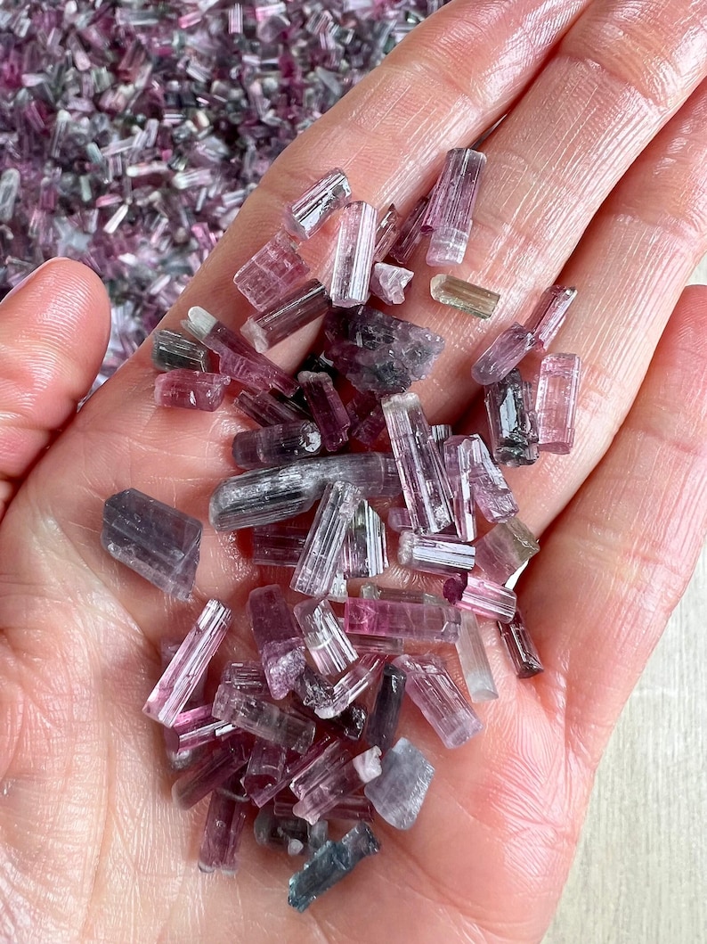 Paprok Tourmaline Pieces, Bicolor Tourmaline Bars from Afghanistan image 2