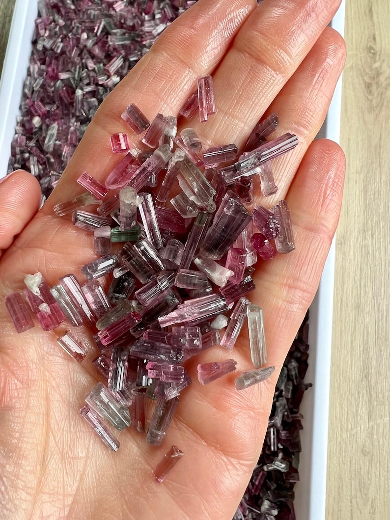 Paprok Tourmaline Pieces, Bicolor Tourmaline Bars from Afghanistan image 5