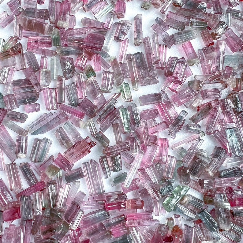 Paprok Tourmaline Pieces, Bicolor Tourmaline Bars from Afghanistan image 1