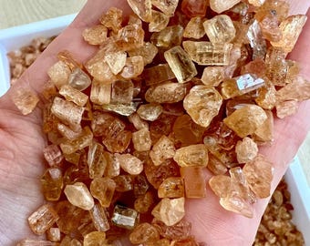Small Natural Imperial Topaz Stones from Brazil, Rough Gemstones