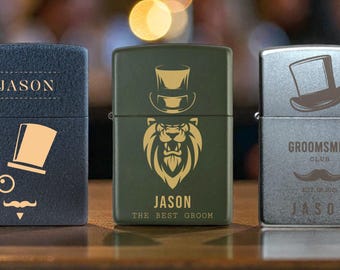 Groomsman Lighters: Engraved Personalized Wedding Present | Any custom personalization
