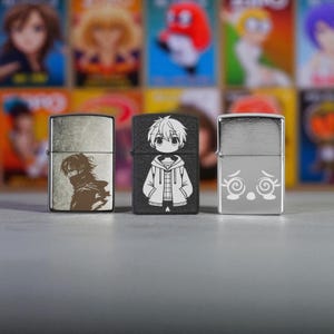Encendedor Zippo de Anime Personalizado / Regalo para Fans / Adolescentes / Celebración de Cumpleaños / Aniversario / Para Él