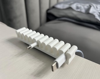 11-Port Cable Organizer – Minimalist Desk Cable Holder