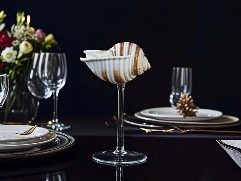 Handmade Seashell Wine Glass: Beach Wedding Decor - Etsy