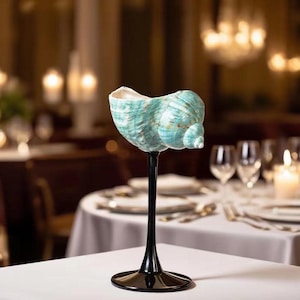 Conch Sea Shell Wine Glass: Beach Wedding Decor