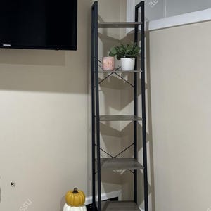 Wooden Freestanding Corner Ladder Bookshelf | Wooden Bookcase | Corner Bookshelf | Ladder Bookcase | Storage Shelves