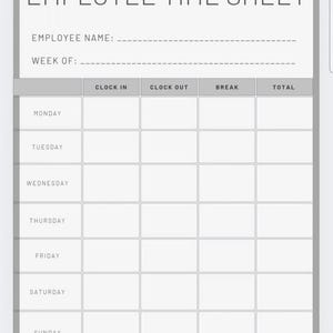 Employee Time Sheet