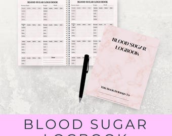 Blood Sugar Log Book | Printable Diabetes Tracker | Glucose Monitoring Journal | Health Planner for Diabetic & Wellness Tracking