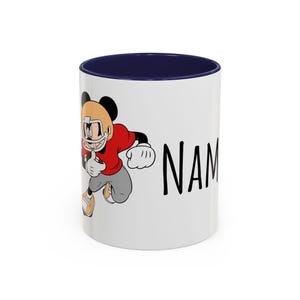 Taza con diseño de Mickey Mouse jugando al fútbol / Taza de café decorativa de 11 oz y 15 oz imagen 7