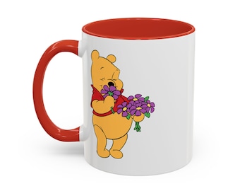 Taza de cerámica Disney con nombre personalizado y detalles decorativos / Taza de café de cerámica con contraste de color