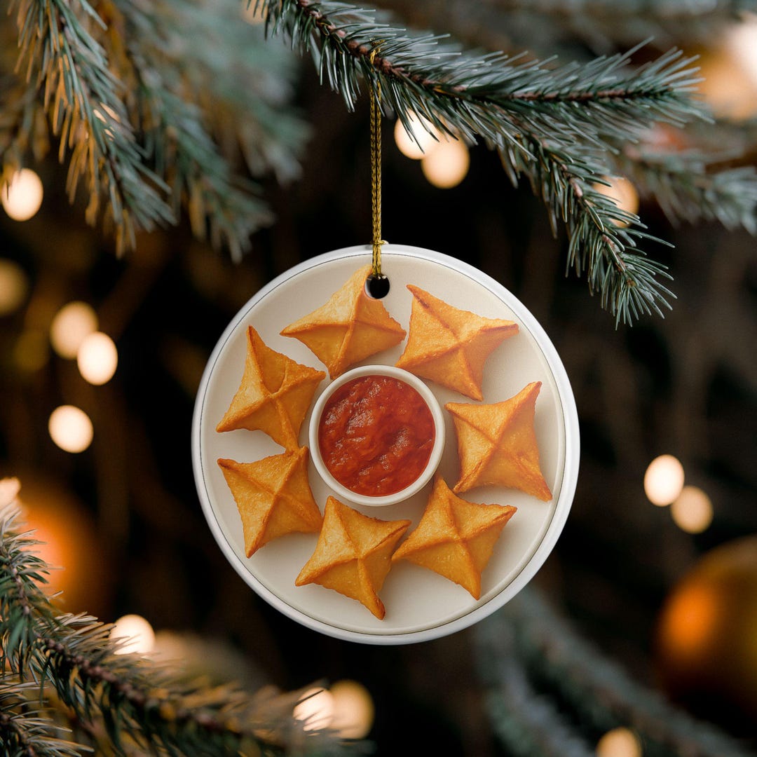 Crab Rangoon Ornament - Funny Foodie Christmas Ornament, Asian Takeout ...