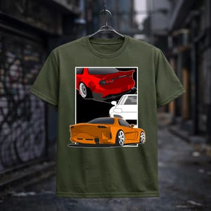 RX-7 T-shirt - JDM Rotary Legend Fragment Design