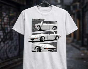 Mazda rx7 fb shirt, rx-7 sa vintage tee, classic rotary jdm t-shirt, 80s mazda car