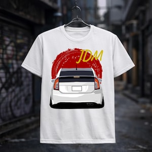 Camiseta JDM Híbrida Estacionada | Camiseta de Coche Bajo y Golpeado | Camiseta Divertida con Postura de Importación