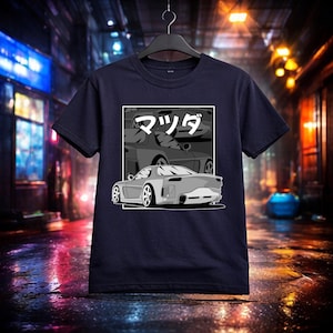 Mazda RX7 fd JDM Rotary Sportwagen T-shirt | Japanse performance auto uit de jaren 90 | Straatrace graphic | Cadeau voor autoliefhebbers | Comic JDM design