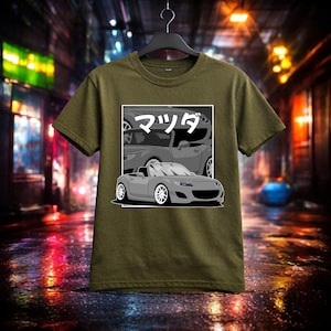 Mazda Miata NC | JDM Roadster T-shirt | Cabriolet Street Car Shirt | Japanse sportwagen graphic | Cadeau voor autoliefhebber | Comic JDM Design