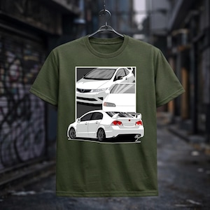 civic generations fragment t-shirt | eg fd si | jdm car collection tee