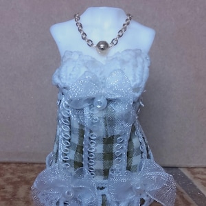 Miniature Dollhouse dressed mannequin, dolls, boutique
