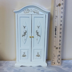 Dollhouse miniature armoire, wardrobe, furniture 1:12