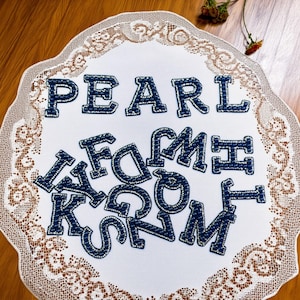 Parche de letra de perla de color, Perlas de diamantes de imitación, letras de perla, Letra del alfabeto, Parche de letra de perla para pegar, Parche para planchar, Para novia