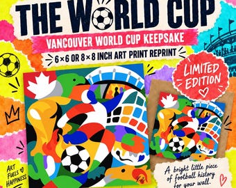 World Cup Volunteer Postcard  | Vancouver Soccer Football Art Print | Keepsake Gift