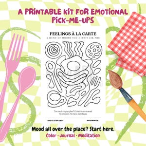 Emotional Regulation Printable Kit | Coloring Page + Journal + Meditation | Feelings à la Carte