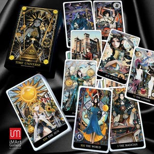 Time Universe Tarot Deck - Limitierte Tarot Karten im Anime-Stil - Fantasy Orakel Karten - Kawaii Sammlergeschenk - Versandfertig
