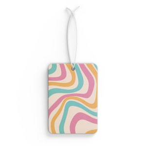 Colorful Retro Car Air Freshener, Funky Scented Tag, Auto Decor, Gift for Car Lovers, Unique Air Freshener for Road Trips