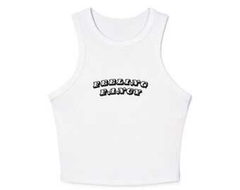 Racer Tank Top, ärmelloses Shirt für Frauen, Personality Tank, geripptes Tank Top für den Alltag, Fun Tank Top