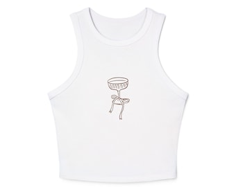 Damen Micro Rib Racer Tank Top