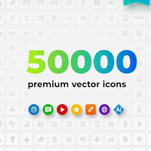50.000 iconos vectoriales para PowerPoint | Paquete de iconos editables | Elementos de diseño para presentaciones | Megapaquete de iconos para diapositivas
